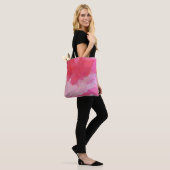 Roze Butterflies canvas tas (Op model)