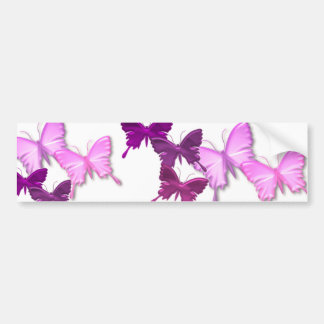 Roze Butterflies Design Bumpersticker
