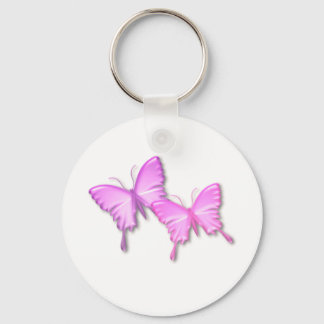 Roze Butterflies Design Sleutelhanger