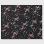 Roze Butterflies en bubels Cadeaupapier (Vlak)