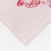 Roze Butterflies Fleece Deken (Hoek)