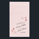 Roze Butterflies Garden Romantic Simple Wedding B Servet<br><div class="desc">Wedding Butterflies in roze illustratie voor een tuinhuwelijk</div>
