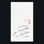 Roze Butterflies Garden Romantic Simple Wedding Servet<br><div class="desc">Wedding Butterflies in roze illustratie voor een tuinhuwelijk</div>