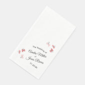 Roze Butterflies Garden Romantic Simple Wedding Servet (Hoek)