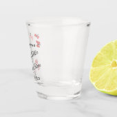 Roze Butterflies Garden Romantic Simple Wedding Shot Glas (Rechts)