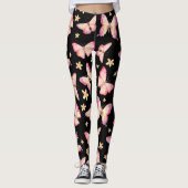 Roze Butterflies Leggings (Voorkant)