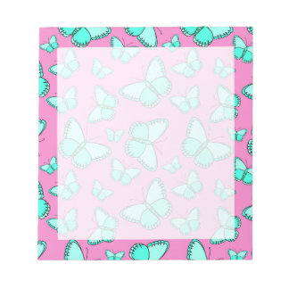 Roze Butterflies Notitieblok