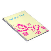 Roze Butterflies Notitieboek (Rechterzijde)