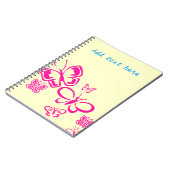 Roze Butterflies Notitieboek (Linkerzijde)