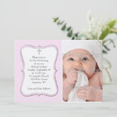 Roze Butterflies Religieuze Fotokaart Kaart (Staand voorkant)