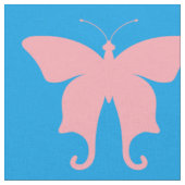 Roze Butterflies Stof (Close Up)