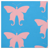 Roze Butterflies Stof (Swatch)