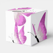 Roze Butterflies, Tiara Quinceanera Bedankdoosjes (Achterkant)