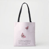 Roze Butterflies Tote Bag (Voorkant)