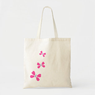 Roze Butterflies vliegen Tote Bag