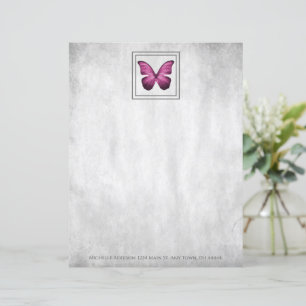 Roze Butterfly — Aangepast papierblad