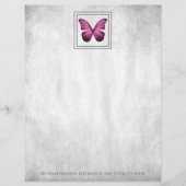 Roze Butterfly — Aangepast papierblad (Voorkant)