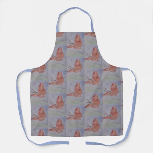 Roze Butterfly Apron Schort (Voorkant)