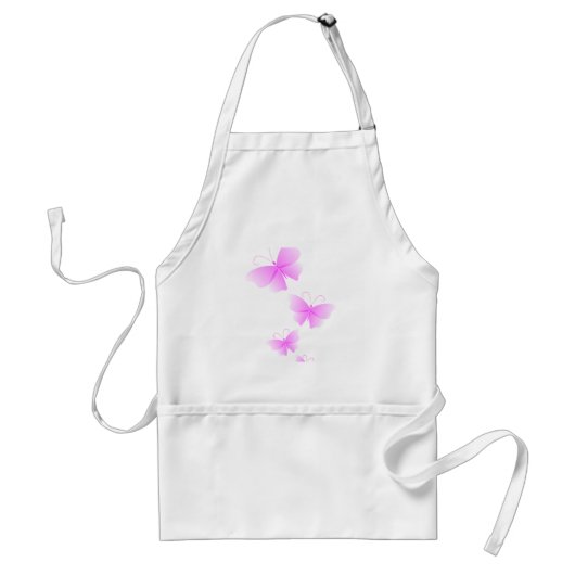 Roze Butterfly Apron Standaard Schort (Voorkant)