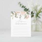 Roze Butterfly Baby shower Advice Kaart (Staand voorkant)