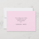 Roze Butterfly Baby shower Uitnodiging Hartelijk d (Achterkant)