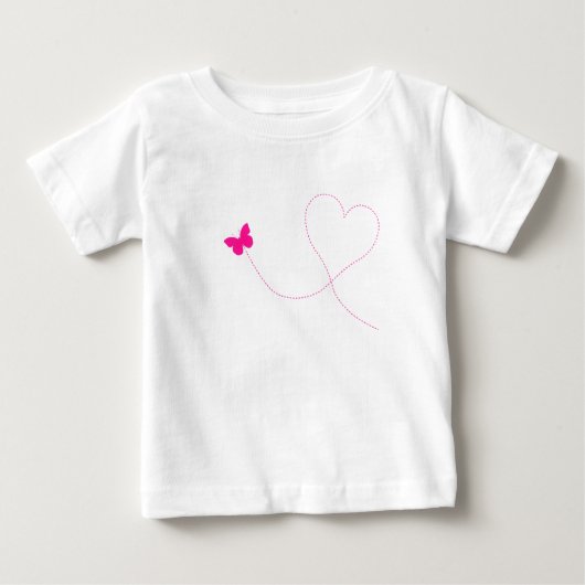 Roze Butterfly Baby T-Shirt (Voorkant)