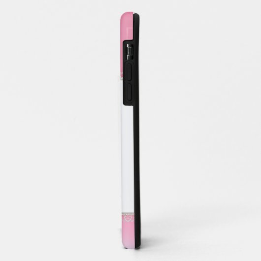 Roze Butterfly Breast Cancer iPhone case (Achterkant/links)