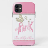 Roze Butterfly Breast Cancer iPhone case (Achterkant)