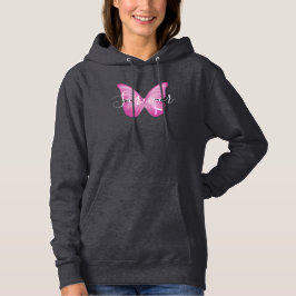 Roze Butterfly Breast Cancer Survivor Hoodie