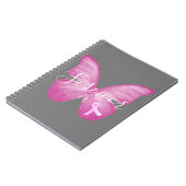 Roze Butterfly Breast Cancer Survivor Notitieboek (Linkerzijde)