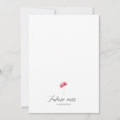 Roze Butterfly Bridal Shower Kaart (Achterkant)