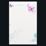 Roze Butterfly Briefpapier<br><div class="desc">Prachtige,  ingewikkelde en kleurrijke design die passen bij uw unieke persoonlijkheid!</div>