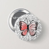 Roze Butterfly Button (Voorkant /achterkant)