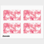 Roze Butterfly Camouflage Rechthoekige Sticker (Vel)