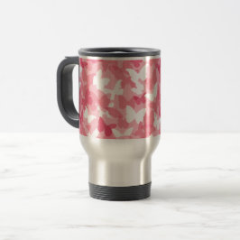Roze Butterfly Camouflage Reisbeker
