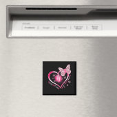 Roze Butterfly Cross Faith Hope Love Breast Cancer Magneet (Insitu (Vaatwasser))