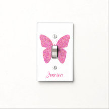 Roze Butterfly Cute Personalized Girly Name
