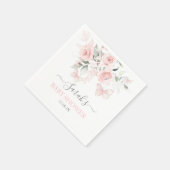 Roze Butterfly Floral Napkins Servet (Hoek)