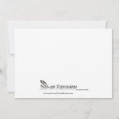 Roze Butterfly Garden Baby Aankondiging (Achterkant)