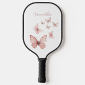 Roze Butterfly, gepersonaliseerd Pickleball Paddle (Achterkant)