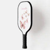 Roze Butterfly, gepersonaliseerd Pickleball Paddle (Links)