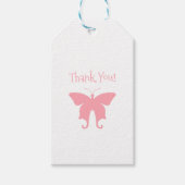 Roze Butterfly Hartelijk dank Cadeaulabel (Voorkant)