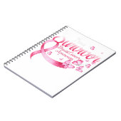 Roze Butterfly Ik ben een overlevende borstkanker Notitieboek (Linkerzijde)
