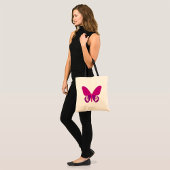 Roze Butterfly Insect Canvas tas