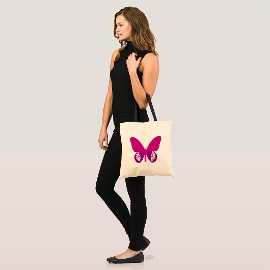 Roze Butterfly Insect Canvas tas