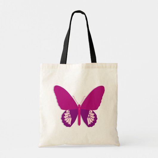 Roze Butterfly Insect Canvas tas (Achterkant)