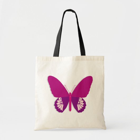 Roze Butterfly Insect Canvas tas (Voorkant)