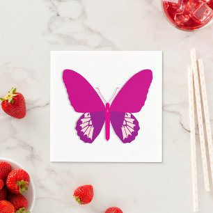 Roze Butterfly Insect Paper Napkins Servet
