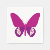 Roze Butterfly Insect Paper Napkins Servet (Voorkant)