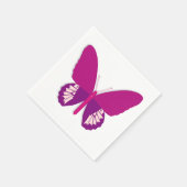 Roze Butterfly Insect Paper Napkins Servet (Hoek)